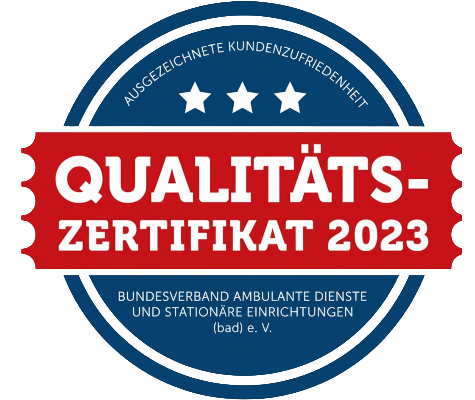 Qualitätszertifikat für ausgezeichnete Kundenzufriedenheit an die Tagespflege Lebensfreude in Wesel