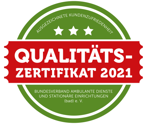 Qualitätszertifikat für ausgezeichnete Kundenzufriedenheit an die Tagespflege Lebensfreude in Wesel